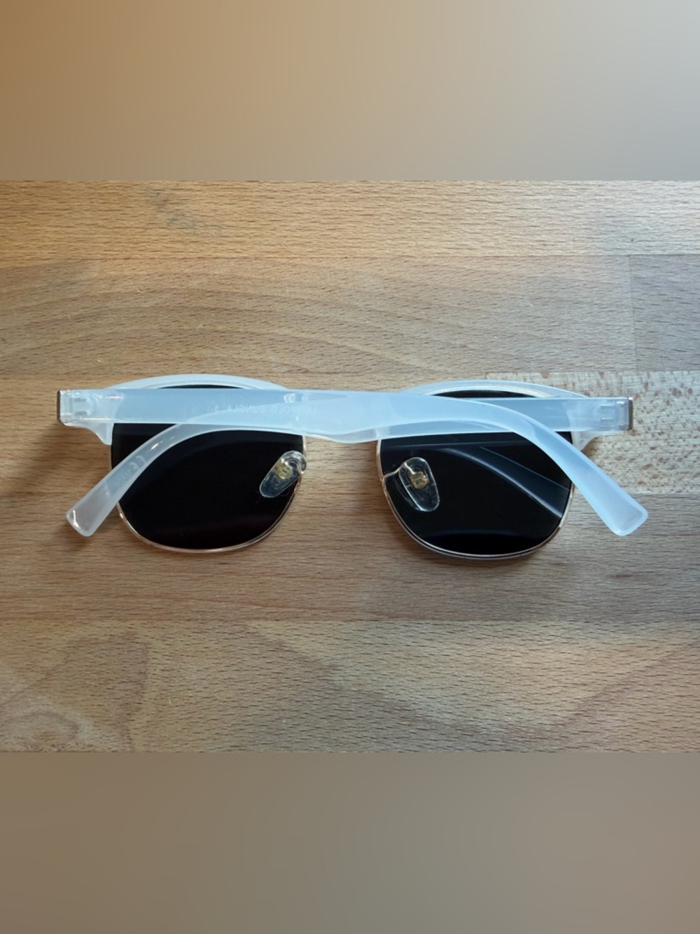 Cotton On Women's Sunglasses White/Clear & Gold Colored Frame w/Black Lenses - Picture 2 of 4